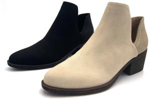 China Rubber Outsole Women Shoe Boots In Nude With Pull On Closure wholesale