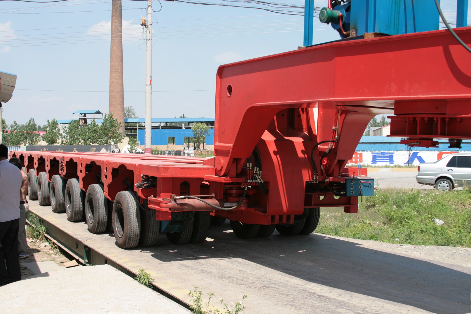 Semi-Trailer Hydraulic Axis Steerable Cast Semi Trailer for Multi Axles Bridge Girder Transport