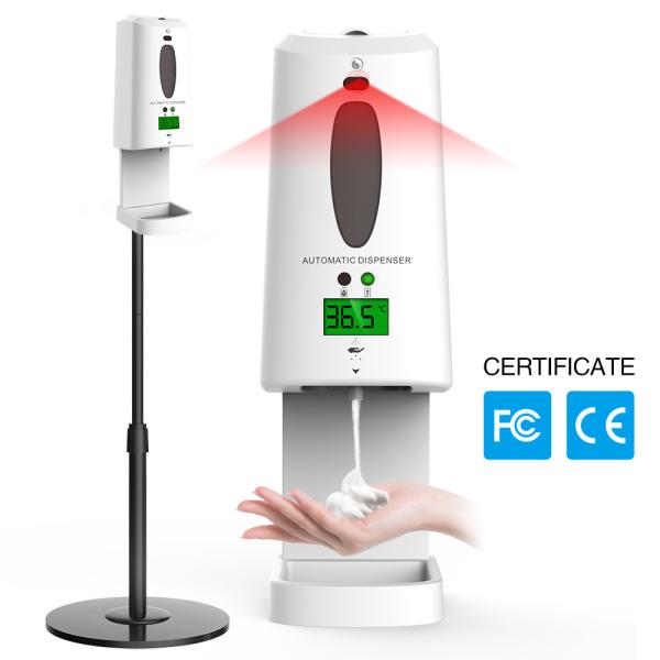 Quality LCD 1300ml Forehead Thermometer Hand Sanitizer Refillable for sale