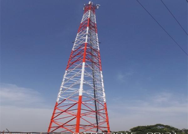 Quality 70m GSM Telecom Steel Tower Galvanized Steel Bar 3 Legged Angle Structure for sale