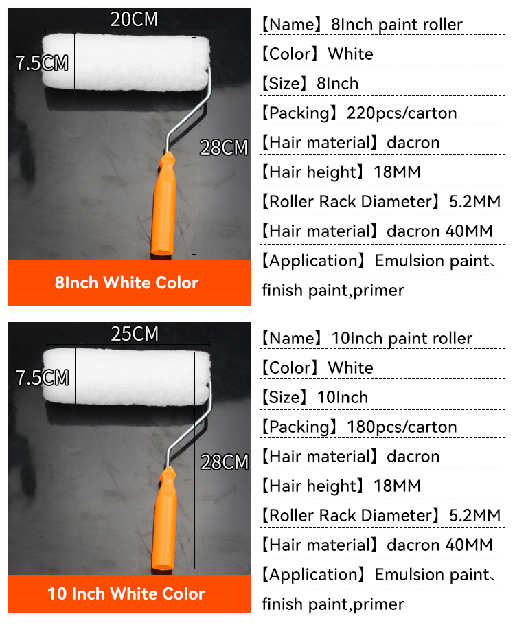 Plastic PP Handle Textured Stipple Effect Paint Roller 5" for Smooth Paint Application