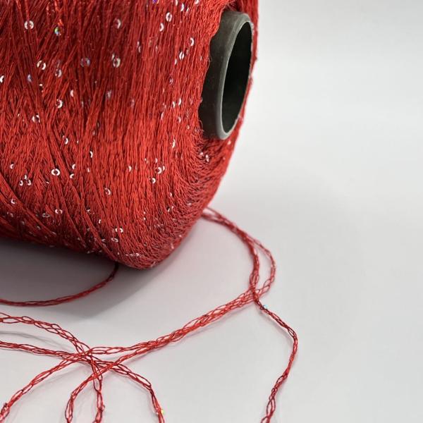 3MM 6MM Sequin Yarn 100% Paillette Mercerized Cotton Sequin Knitting Yarn 192 Colors