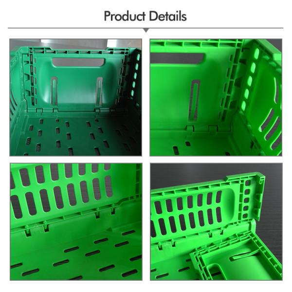Foldable Inverted Plastic Storage Crate 40L With Various Colors