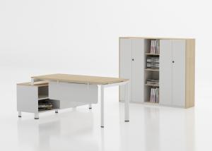 E0 Grade Manager Office Table , Modern L Shaped Executive Desk