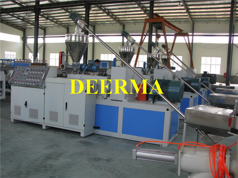Twin Screw PVC Cable Trunk Making Machine for Speed Production