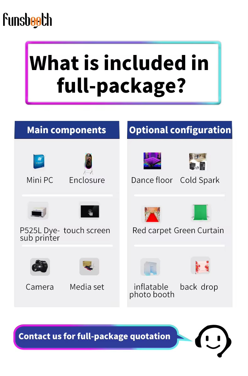 Interactive Touch Screen Instant Printing Photo Booth Mobile Digital Mirror Photo Booth Guest Memory Books