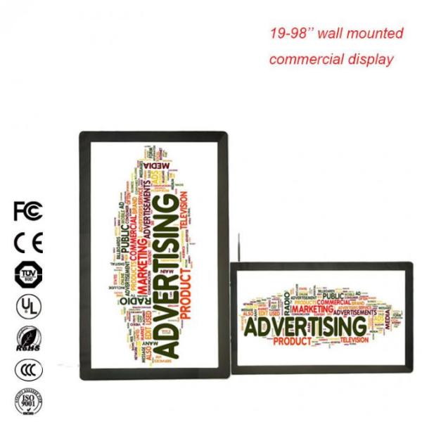 55 Inch Touch Screen Digital Signage Display Vertical Mounting With High Brightness