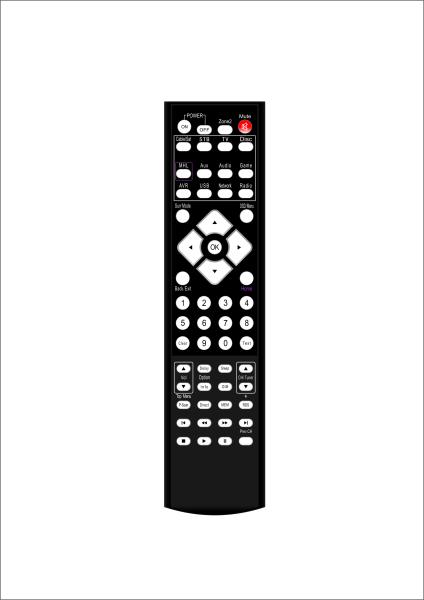 Quality Multi - Color  IR Universal Remote , Infrared Television Remote Control Elegant Outlook for sale