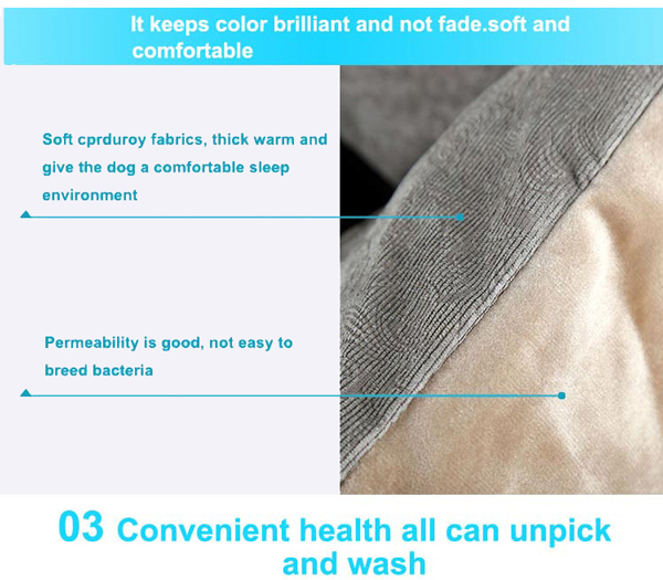 washable dog beds for large dogs free shipping Stripes short plush pet bed china factory