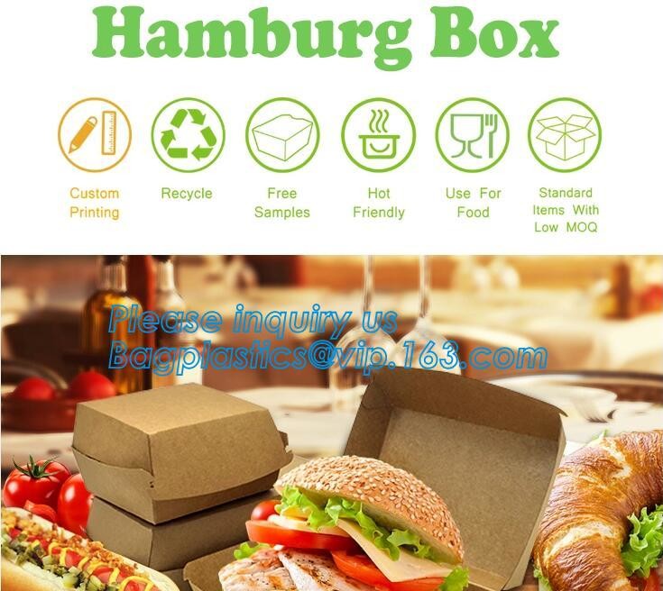 kraft paper sandwich box with window ,triangle sandwich box for packaging,Cardboard Box With Clear Window Burger Sandwic
