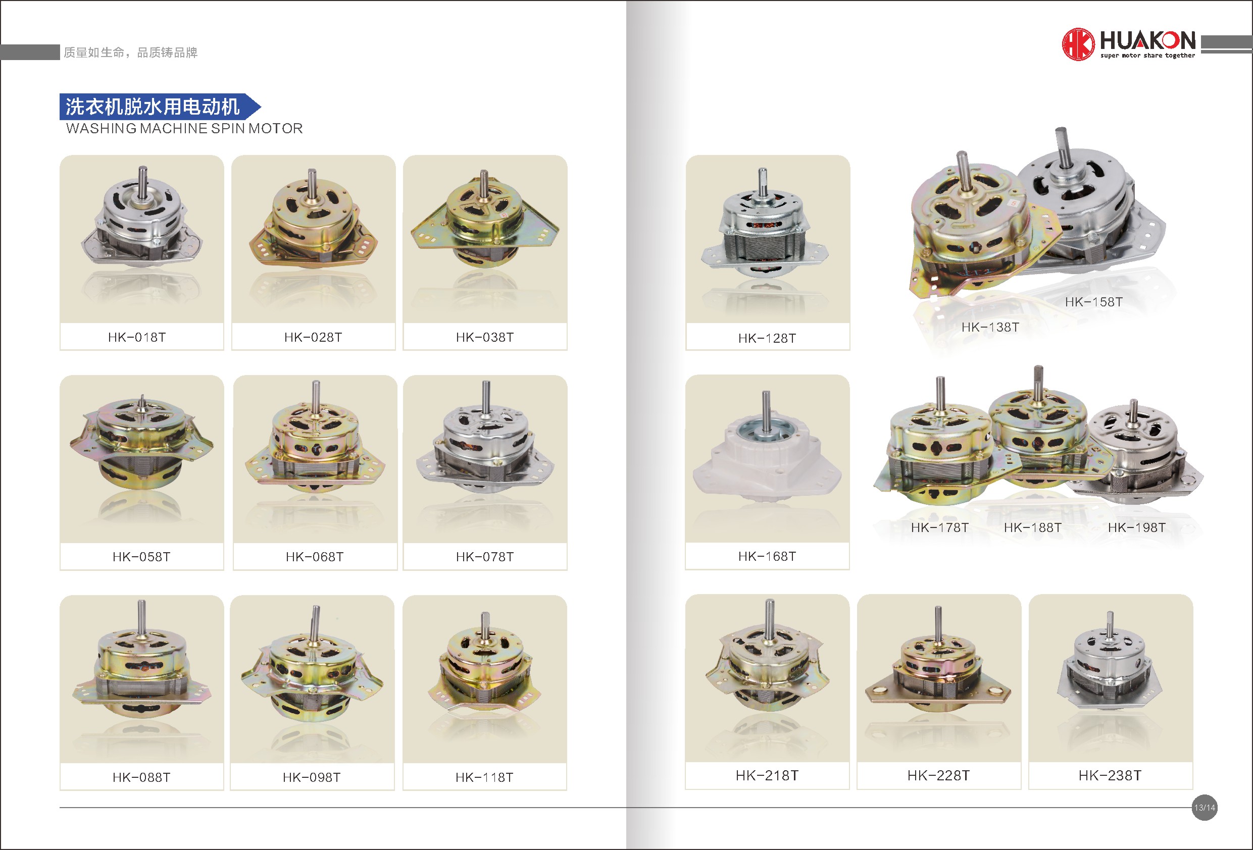 Best Service Washing Machine AC Motor for Global Market HK-268T
