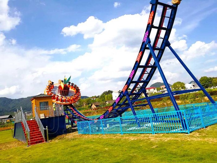 Adjustable Running Time UFO Roller Coaster With Turntable And Control System