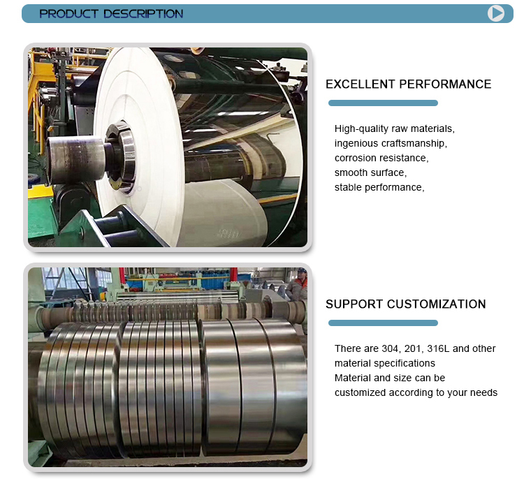 301 304 316 410 BA 2B NO1 Stainless Steel Coil for Package Weight 2-6 Ton Per Coil and GS Certificate
