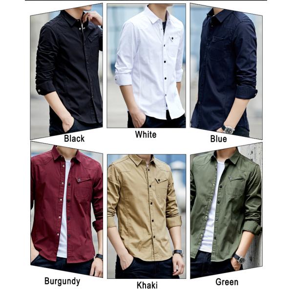 Slim Fit Men's Formal Shirts in Plain Dyed Cotton Materialization and Construction