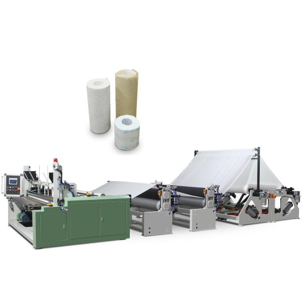 Fully Automatic Toilet Roll Rewinding Machine Production LINE With Embossing