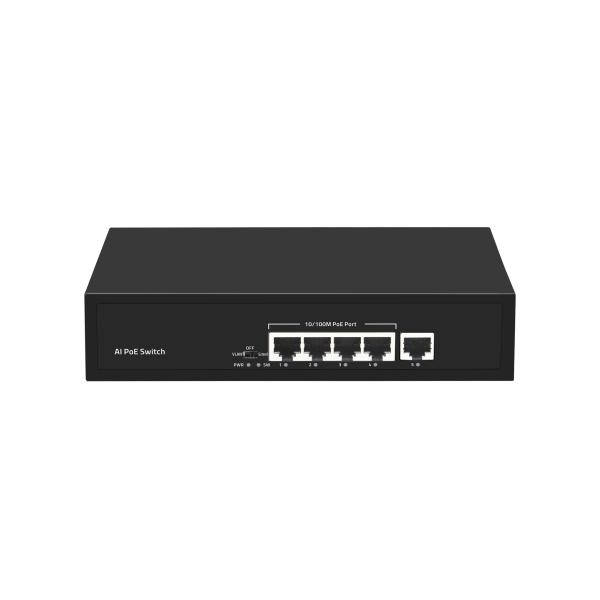 100-240V PoE Industrial Ethernet Switch 6 Port 100M AI RTL8309N