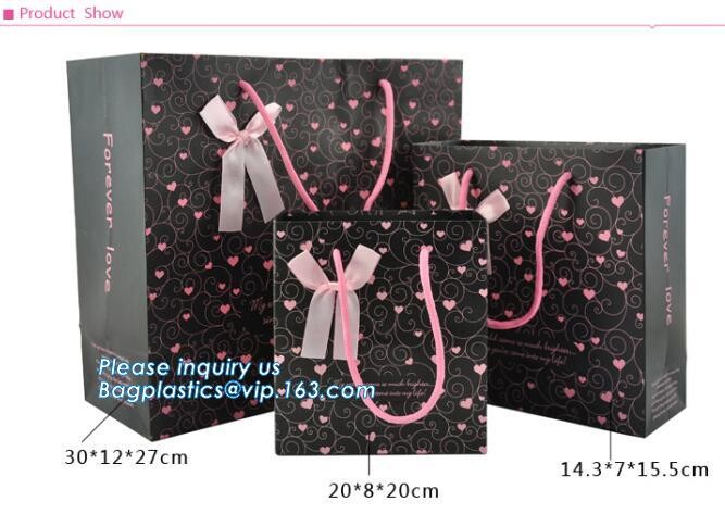Customized Cut Printed Coated Paper Shopping Bag with Matt Lamination,rope handle custom logo printed white paper bag