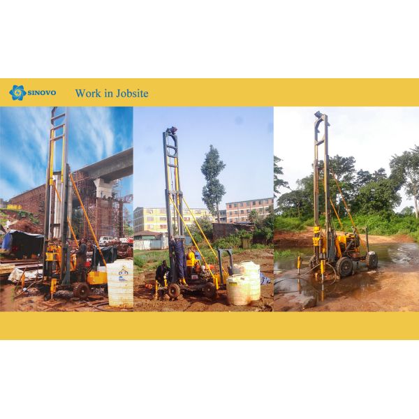 Trailer or crawler type portable Core Drilling rig XY-2B Φ80mm-Φ520mm Hole Diameter depth 300m for exploration