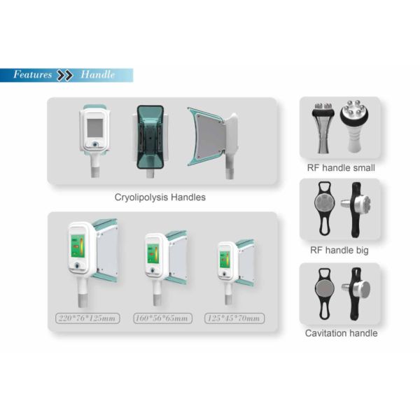 Touch screen vacuum cryolipolysis + rf + ultrasonic cavitation cryolipolysis machine