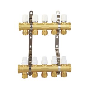 Buy cheap Brass Gas Distribution Manifold Threaded Hot Water Distribution Manifold PTFE from wholesalers