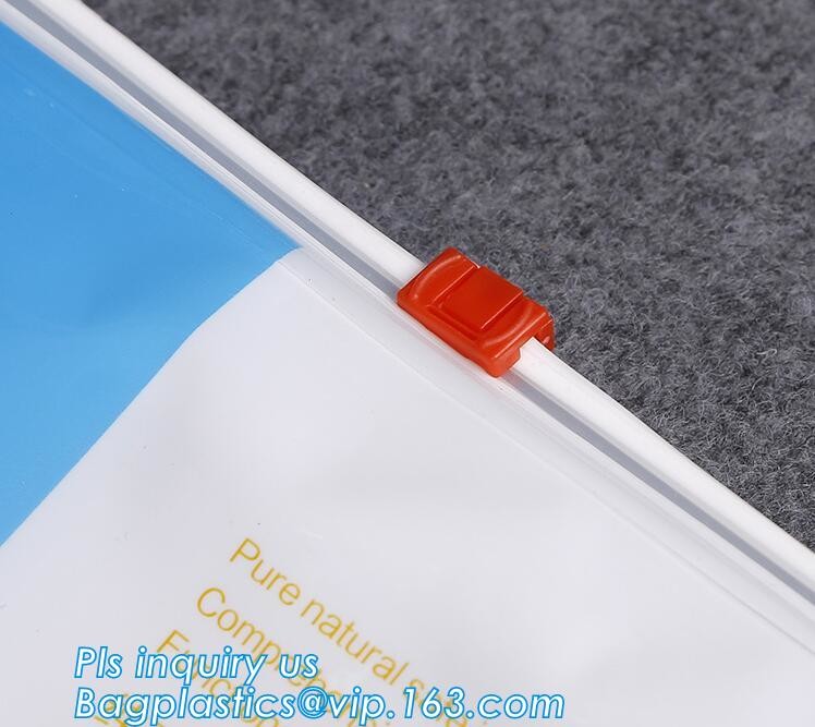 quad seal bottom and bottom load metallized film slider zipper packaging bag, Metal Zipper Printing PVC Slider Bags