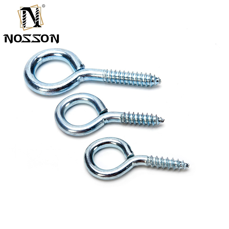 Stainless Steel Carbon Steel Wood Black Lag Eye Screw with GB Standard M1.6 M2 M2.5 M3 M4 M5 M6 M8 M10 M12 M14 M16 M20 and Plain Finish