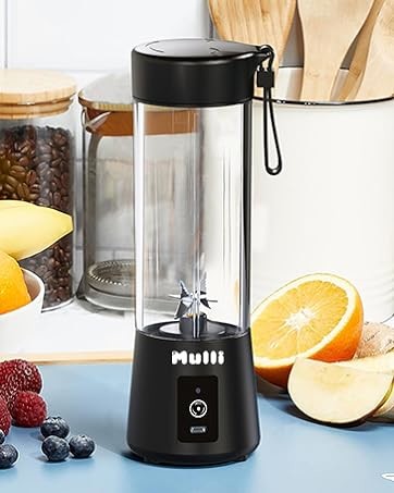 Portable and Safe Mulli Blender with Six Blades for Grinding Blending and More Braising Cups