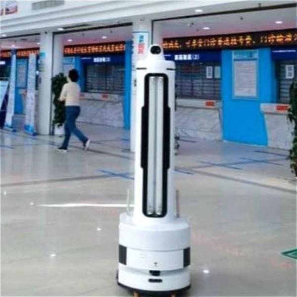 Quality Unmanned Antivirus UV Light Robot For School Short Wave UVC Ultraviolet Rays for sale