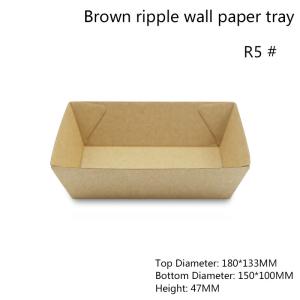 China Flexo Printing Leakage Proof Paper Disposable Serving Tray on sale