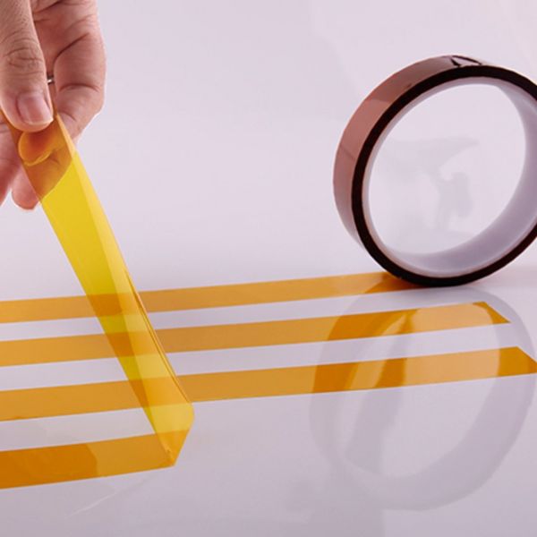 Gold Kapton Polyimide Tape , 3D Printer Platform / BGA Heating Polyimide Adhesive Tape