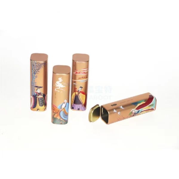 Stainless Steel Tin Box For Tea Packaging Transparent Window Tray Inside Book Shape