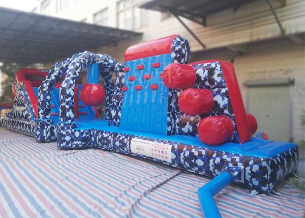 Quality Floating Blow Up Water Obstacle Course Wind Resistant Easy Assembly for sale