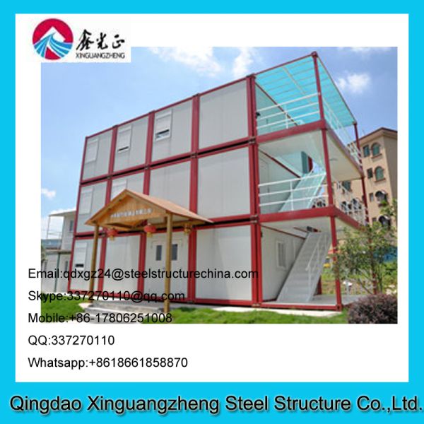 20ft joint flat pack container single door slide window house