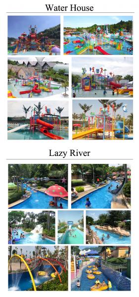 Family Interactive Water Park Spray Water House Slide Equipment