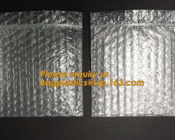 Cosmetic Slider Zip lockk Bubble Bags Bubble Slide Pouch,Zip lockk esd bubble bag bubble packaging wrap cosmetic pouch slide