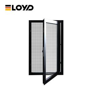 Energy Efficient Tempered Glass Casement Window With Mosquito Net Replacement