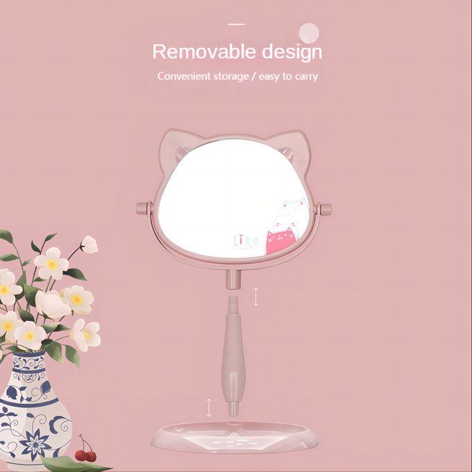 Affordable Makeup Mirror with Built-In Storage for Beauty Essentials
