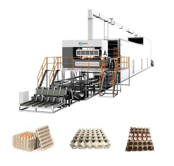 Quality Rotating Egg Tray Making Machine High Precision Using Waste Paper for sale