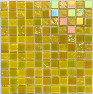 China Room Occasion Luminous Swimming Pool Crystal Tempered Glass Mosaic with Glass Technique wholesale