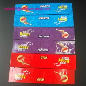 China Horse Honey Powder Sachet Foil Pouch Packaging Golden Royal Honey Vip Malaysia Bag wholesale