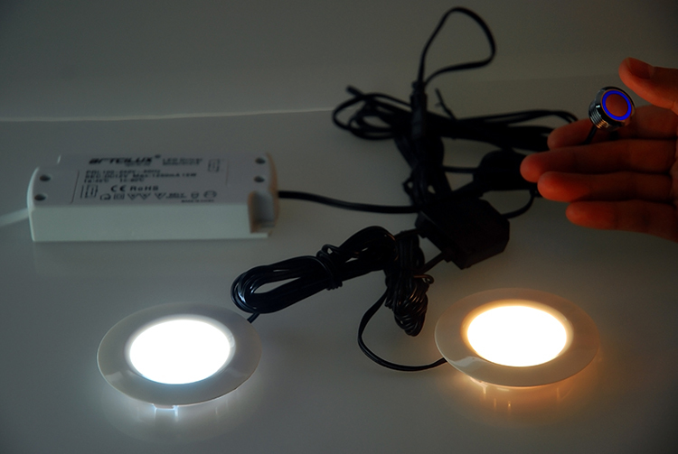 1500mm Cable LED Sensor Switch DC12V 24V Under Cabinet Dimmer Switch Recessed