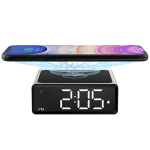 China Multi Function 10W Wireless Charging Clock Mobile phone Fast Charger wholesale