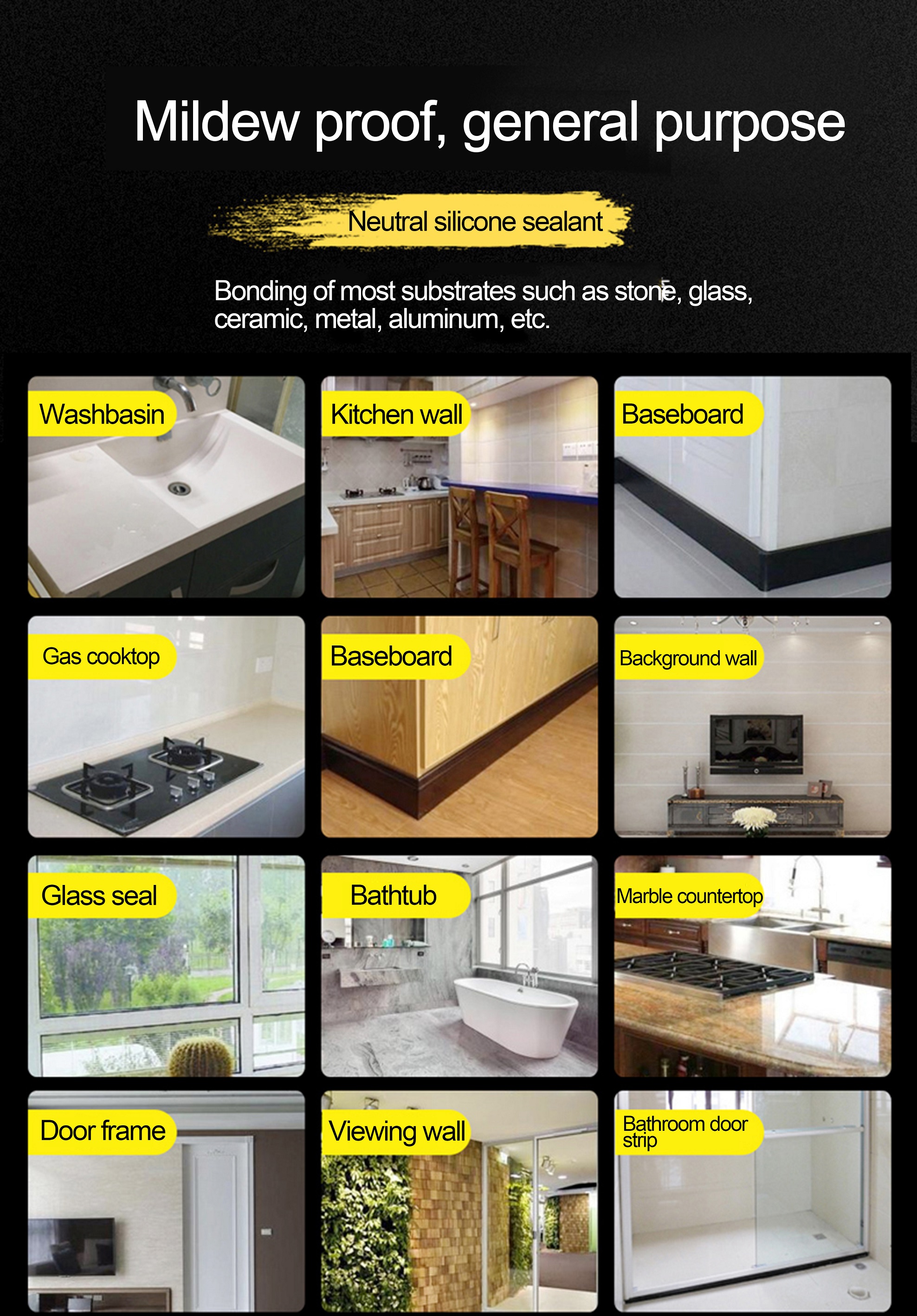 Transparent color adhesive glass glue for aquarium adhesive silicone sealant transparent color silicone sealant