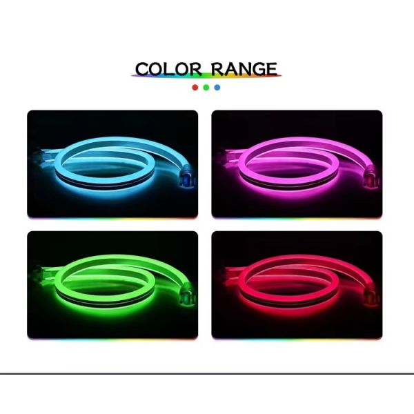 220V RGB LED Neon Flex Light IP68 Waterproof Christmas Decoration Customised