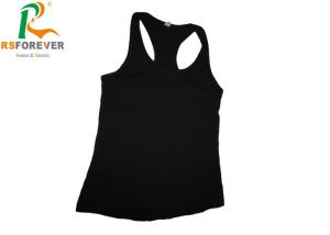 China Plain Cotton Custom Printed T Shirts Black Sleeveless Tank Top For Women wholesale