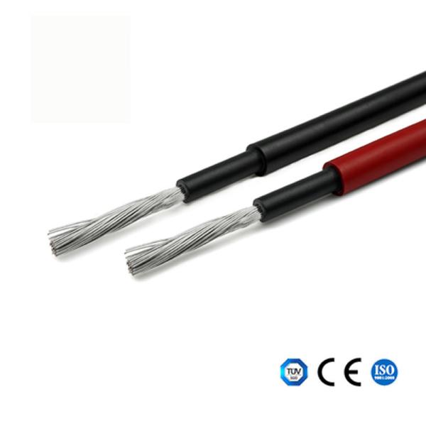 Quality Stranded Oxygen Free Tinned Copper Wire PV Cable 2.5mm2 Red Black for sale
