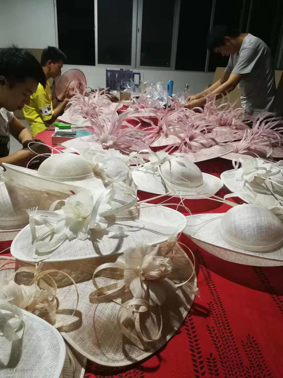 Event Party Supplies Coque and Goose Feather Flower Mount with Headband 15*30 cm