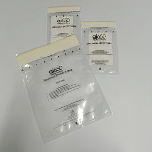 LDPE Plastic Zip Top Seal Biohazard Reclosable Specimen Bags For Healthcare