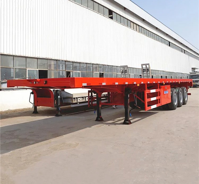 Container Transport Truck Trailer 3 Axles 20ft 40ft Steel King Pin Skeleton Chassis Semi Truck Trailer For Sale