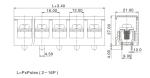 Single Row PCB Barrier Terminal Block Connector 16.0mm Pitch 1*05P PBT H=31.0mm